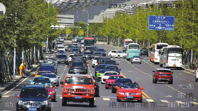 辽宁一豪华婚车队上路被查 25辆车里有7辆套牌车